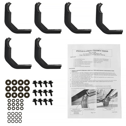 2005-2024 Nissan Frontier Crew Cab 3" Black Stainless Steel Side Step Nerf Bars