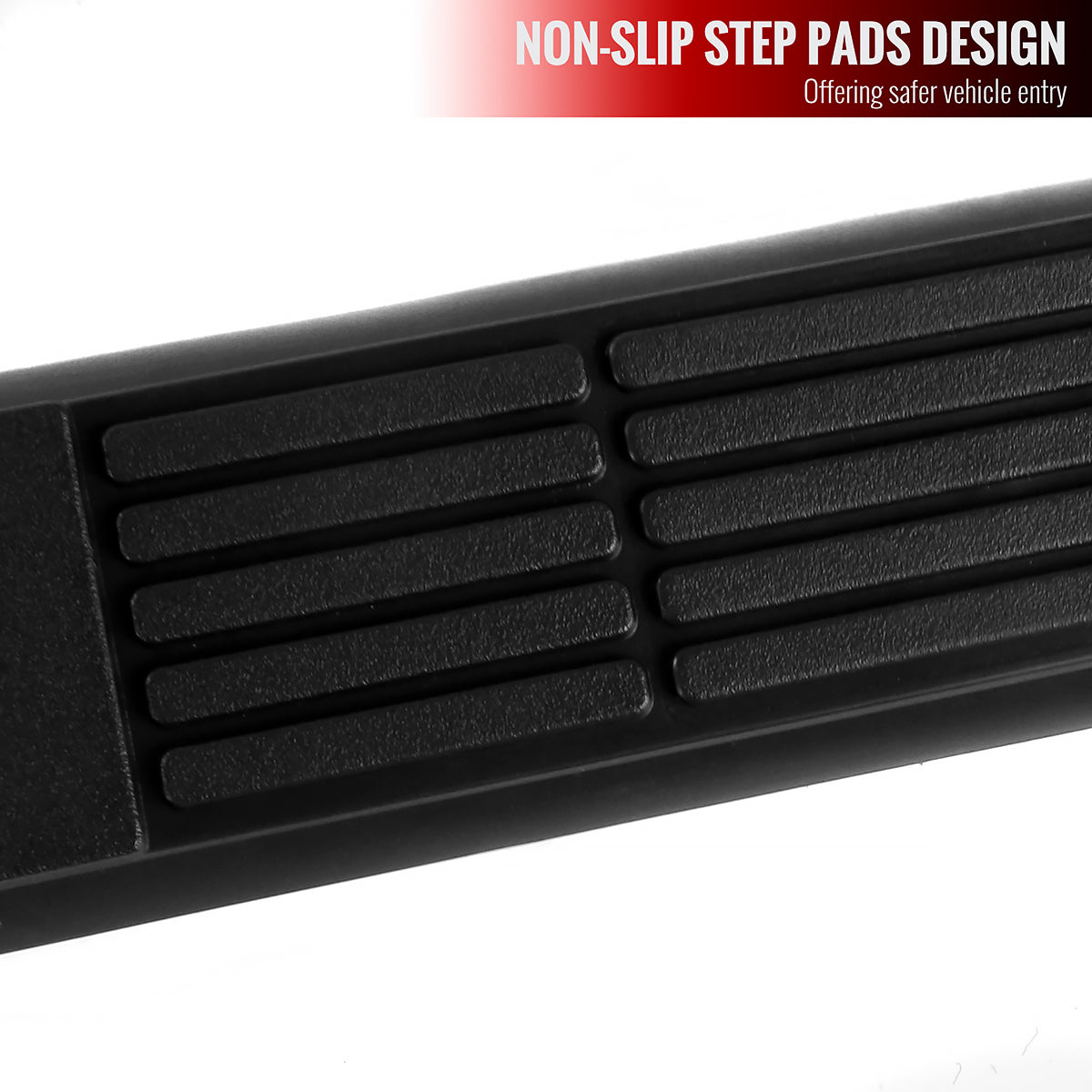 2019-2021 Chevrolet Silverado/GMC Sierra Double Cab 3" Black Stainless Steel Side Step Nerf Bars
