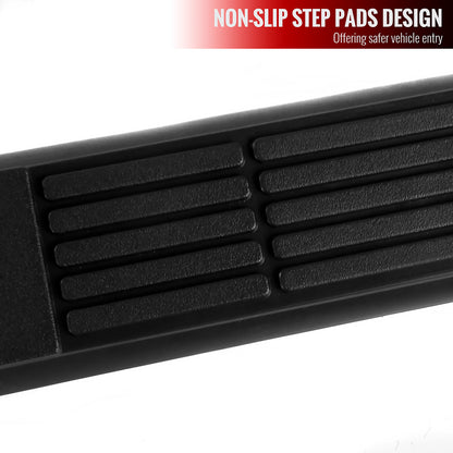 2019-2021 Chevrolet Silverado/GMC Sierra Double Cab 3" Black Stainless Steel Side Step Nerf Bars