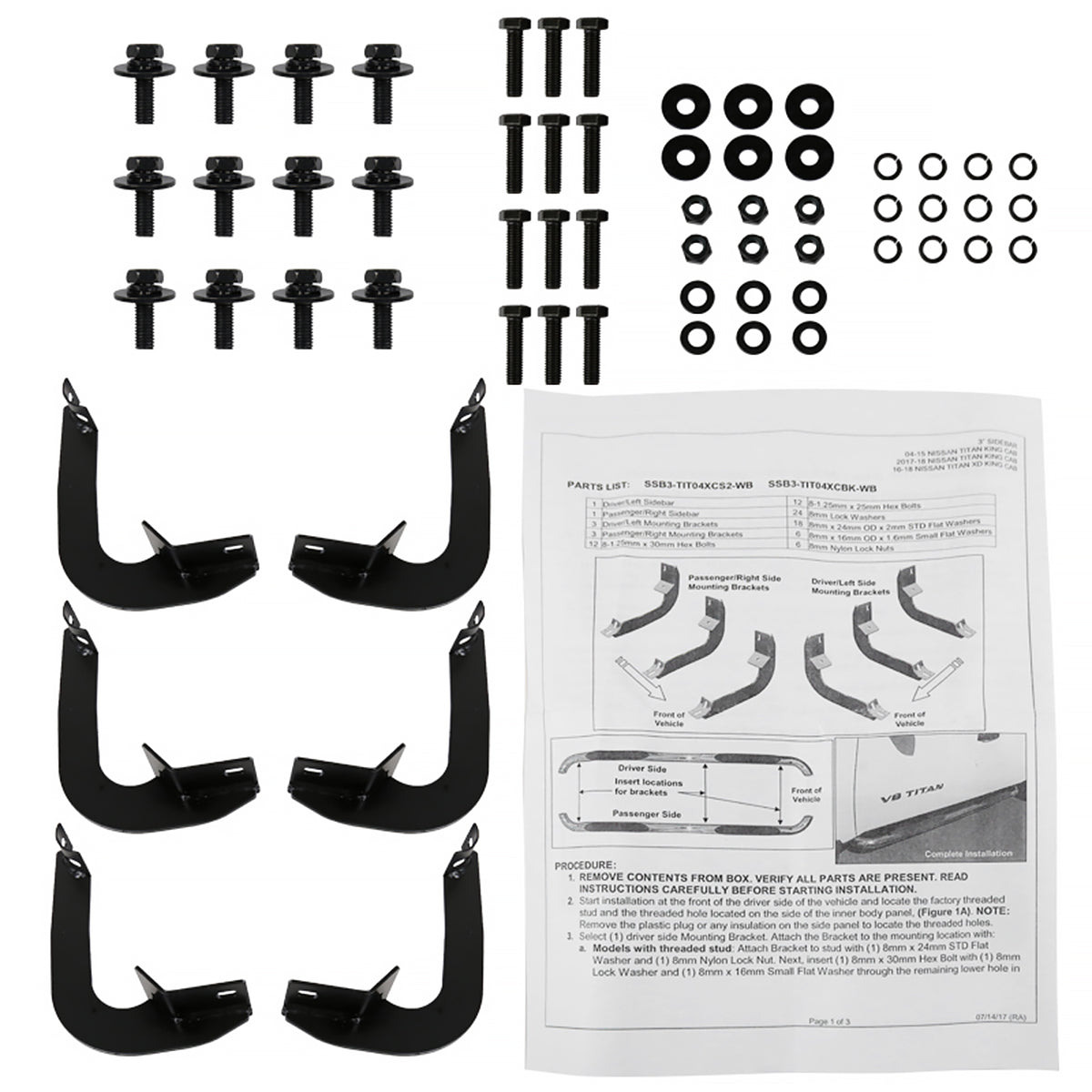 2004-2024 Nissan Titan King Extended Cab Chrome Stainless Steel Side Step Nerf Bars