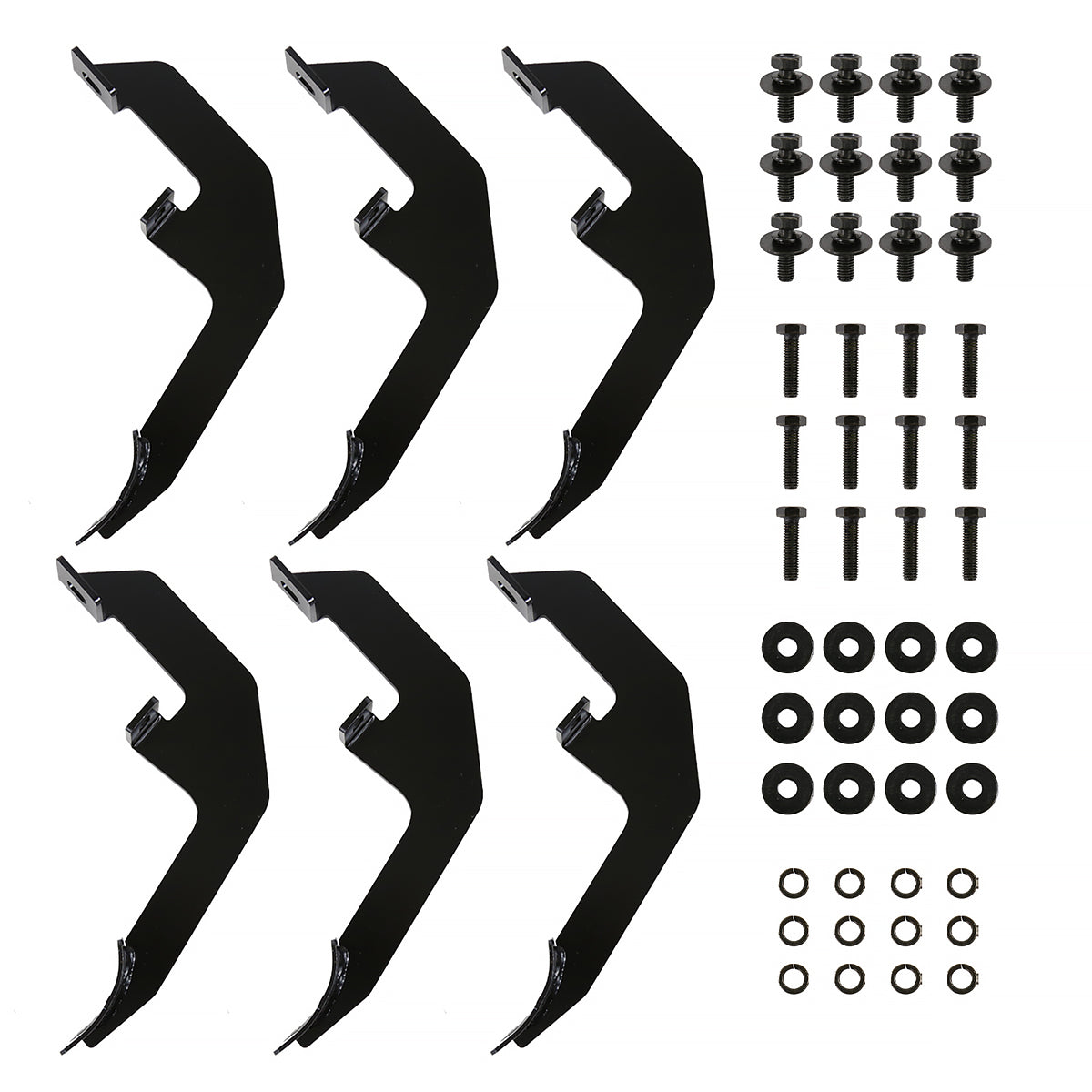 2019-2021 Chevrolet Silverado/GMC Sierra 1500/2500/3500 Double Cab 4" Black Stainless Steel Side Step Nerf Bars