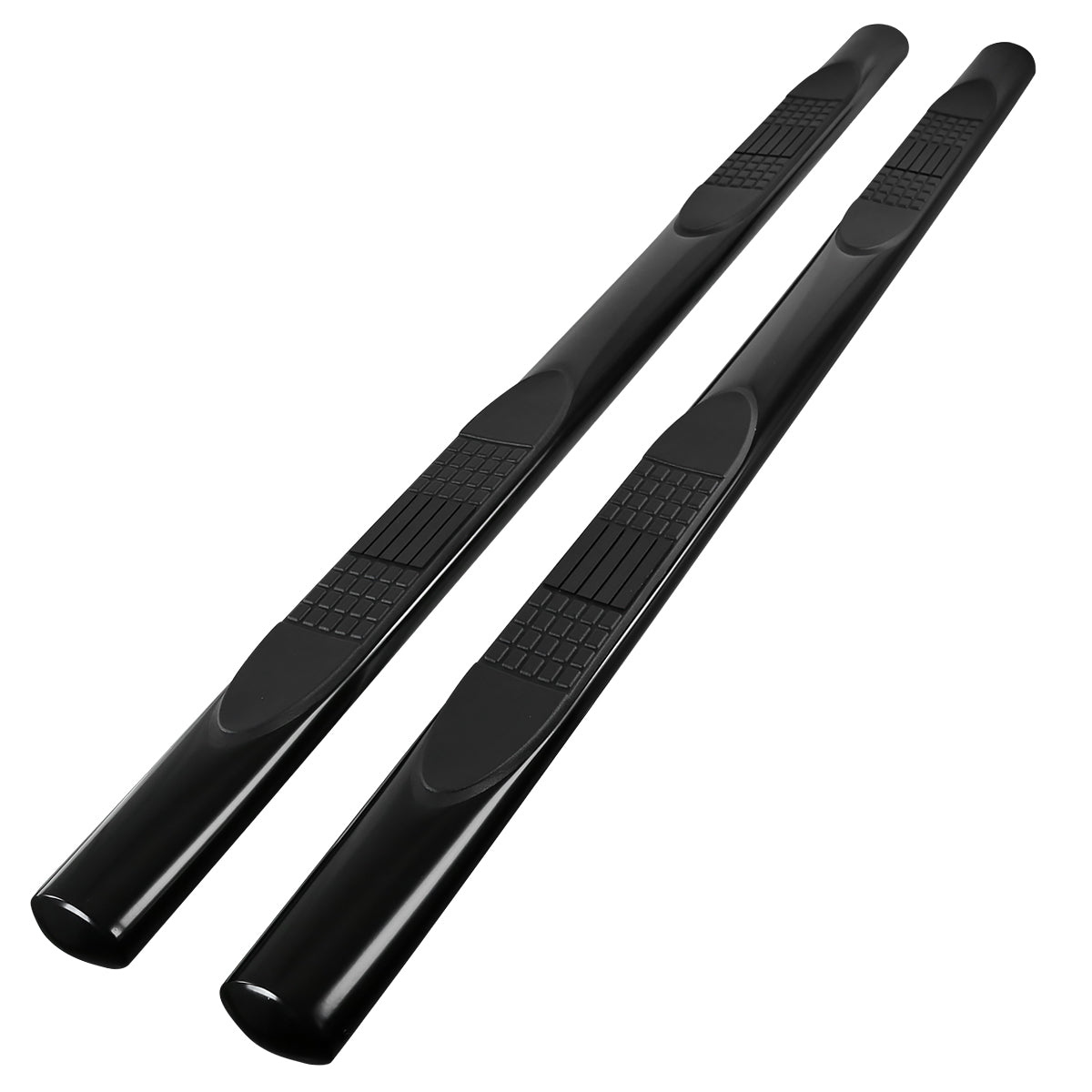 2005-2021 Toyota Tacoma Double (Crew) Cab 4" Black Stainless Steel Side Step Nerf Bars