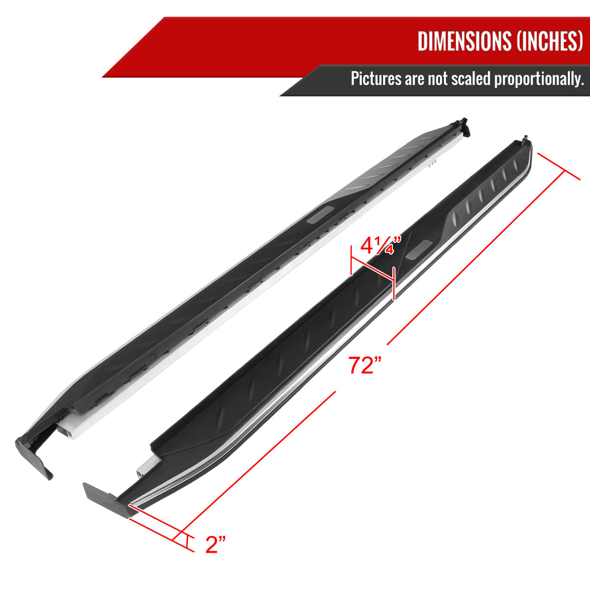 2019-2023 Toyota RAV4 Aluminum Side Running Boards
