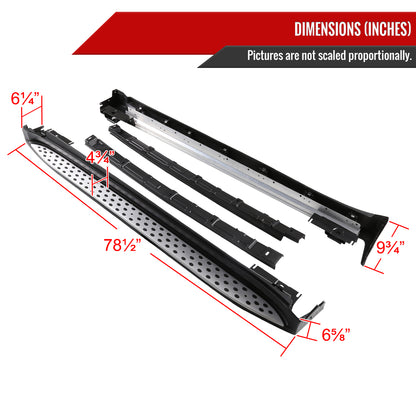 2006-2011 Mercedes Benz W164 ML Class Aluminum Side Step Bars