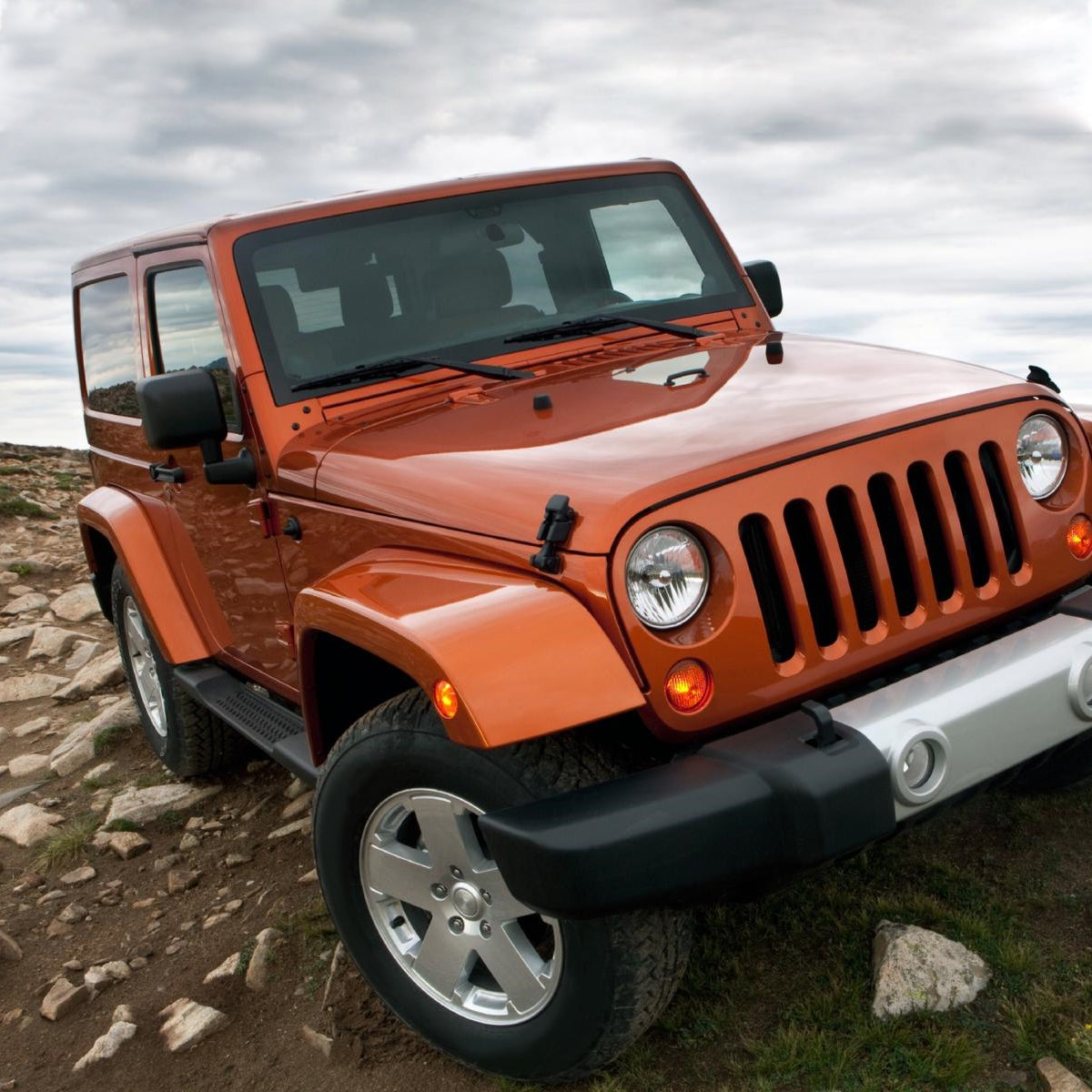 2007-2016 Jeep Wrangler 2DR Black ABS Factory Style Side Step Running Boards