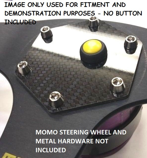 CARBON FIBER Glossy Steering Wheel Horn Button Cover Plate NO Button