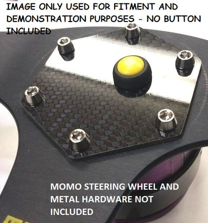 CARBON FIBER Glossy Steering Wheel Horn Button Cover Plate NO Button
