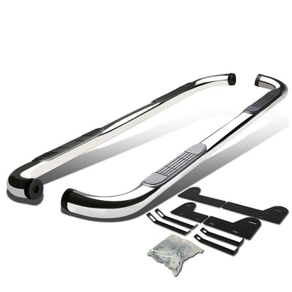 02-08 Dodge Ram 1500/2500/3500 Quad Cab 3" Round Nerf Bars Silver