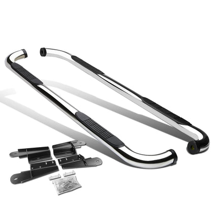 2004-2008 Ford F-150 Extended Cab 3" Round Nerf Bars - Silver