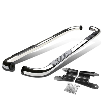 2004-2008 Ford F-150 Extended Cab 3" Round Nerf Bars - Silver