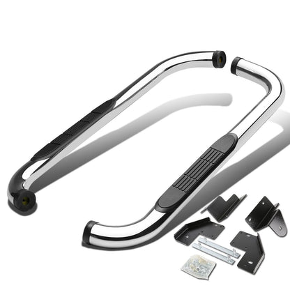 99-16 Ford F-250 F-350 Super Duty 3" Round Nerf Bar Step Bar Silver