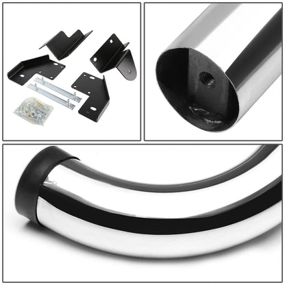 99-16 Ford F-250 F-350 Super Duty 3" Round Nerf Bar Step Bar Silver