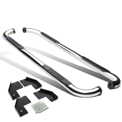 99-16 Ford F-250 F-350 Super Duty Crew Cab 3" Round Nerf Bars Silver