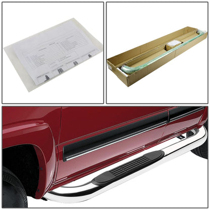 87-06 Jeep Wrangler 3" Round Nerf Bar Step Bar Chrome