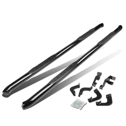 2005-2020 Toyota Tacoma Double Cab 3" Round Nerf Bars - Black
