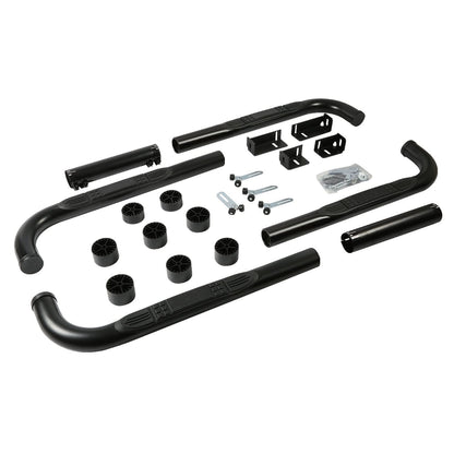 Universal 3" Round Nerf Bar / Step Bar - 90 Degree - Black