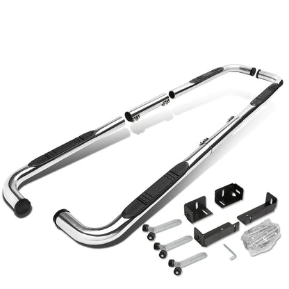 Universal 3 Inch Round 90 Degree Nerf Bar Step Bar Silver