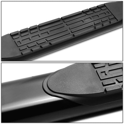 04-14 Ford F-150 Super Cab 4" Oval Straight Nerf Bars - Black