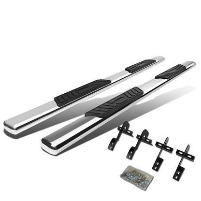 04-08 Ford F-150 / 06-08 Lincoln Mark LT 5" Oval Nerf Bars Silver