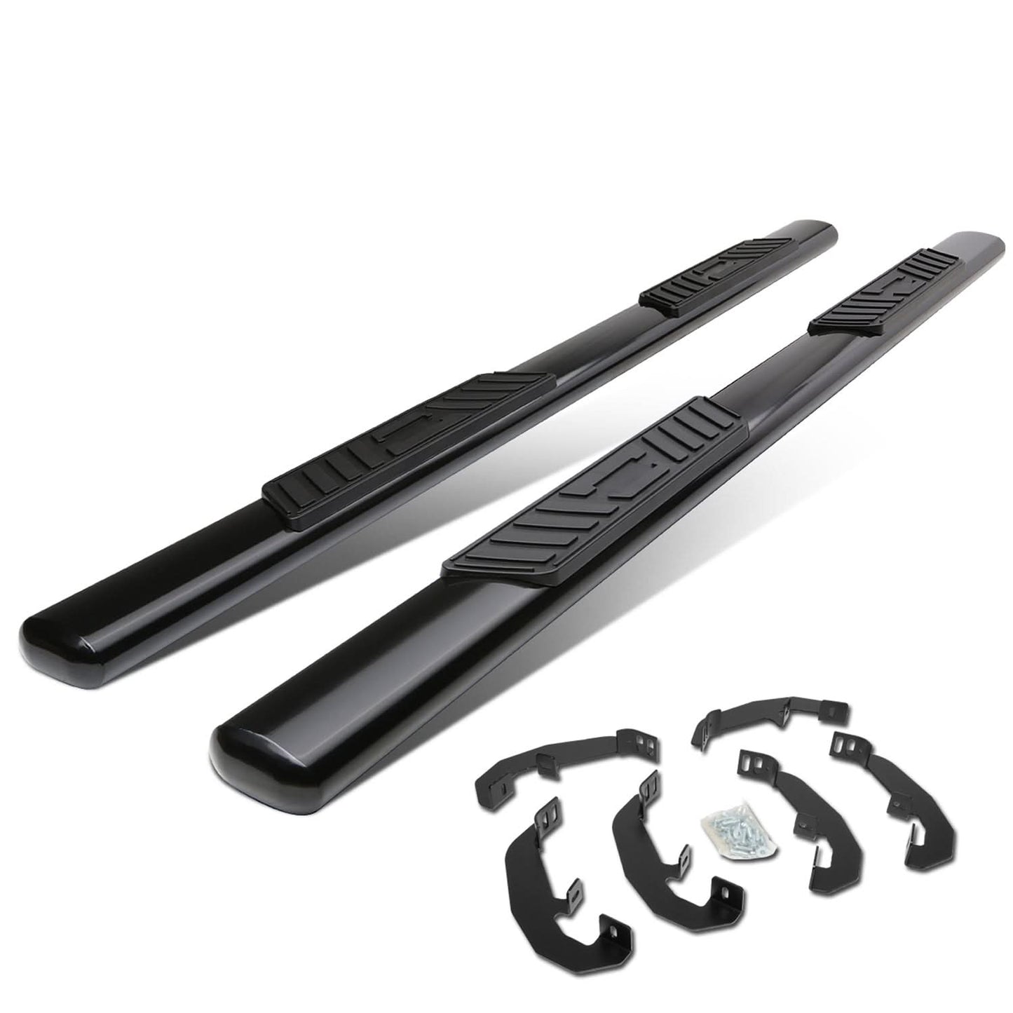 2019-2020 Chevrolet Silverado Extended Cab 5" Oval Nerf Bars - Black
