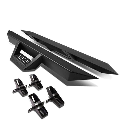 2007-2016 Jeep Wrangler 2-Door Step Down Nerf Bars - Black