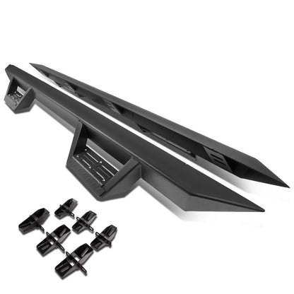 2007-2016 Jeep Wrangler 4-Door Step Down Nerf Bars - Black