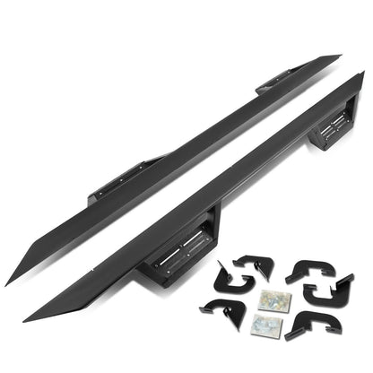 07-17 Chevrolet Silverado Extended Cab Step Down Nerf Bars - Black