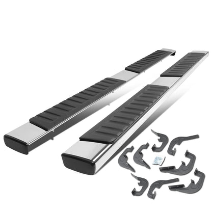 07-19 Chevrolet Silverado GMC Sierra 6" Straight Nerf Step Bar Silver