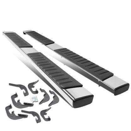 07-19 Chevrolet Silverado GMC Sierra 6" Straight Nerf Step Bar Silver