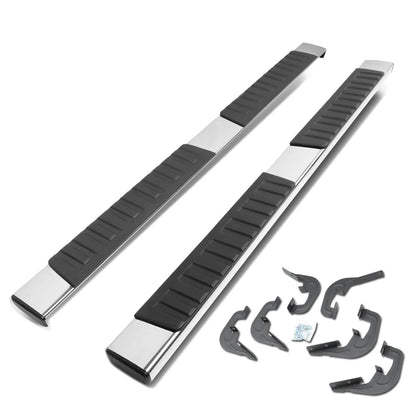07-19 Chevrolet Silverado GMC Sierra 6" Straight Nerf Step Bar Silver