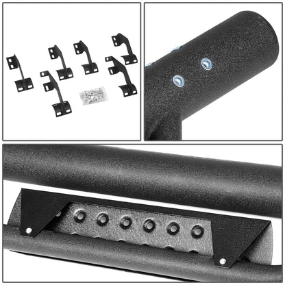 05-21 Toyota Tacoma Double Cab 4.5" Round Drop Step Nerf Bars Black