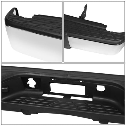 07-13 Chevy Silverado GMC Sierra 1500 Rear Step Bumper Chrome Steel