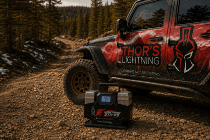 Thor’s Lightning StrikePro™ 12V Portable Air Compressor | 10.6 CFM Automatic Inflation & Deflation