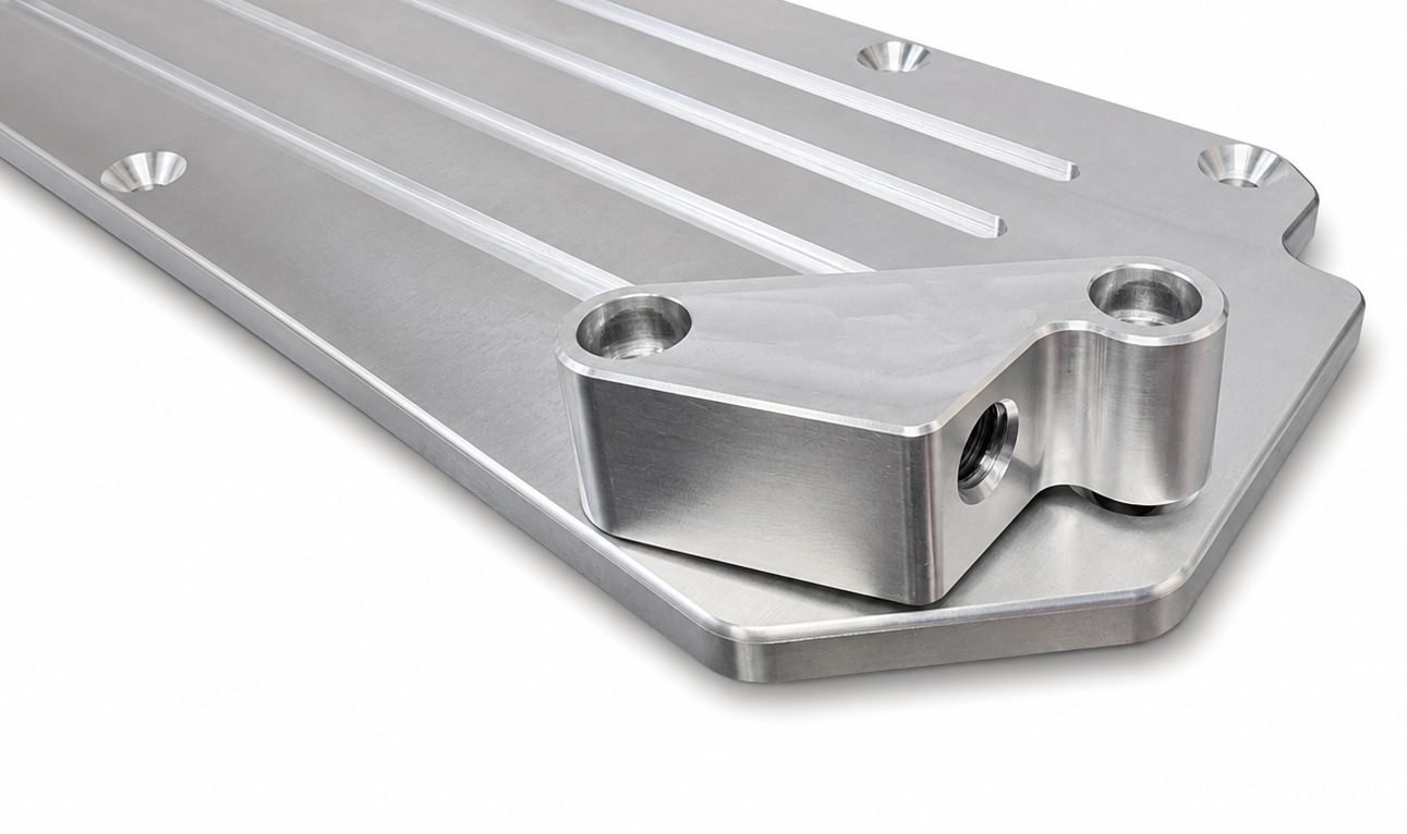 Granatelli Gen V LT Billet Valley Pan Cover for LT1, L83, L86 & L8B Engines with O-Ring Set & Adapter – No D.O.D – 595004