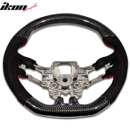 2015-2017 Mustang V1 Matte Steering Wheel Carbon Fiber Synthetic Suede