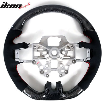 2018-2023 Ford Mustang V1 Steering Wheel w/ Red Stitching Carbon Fiber