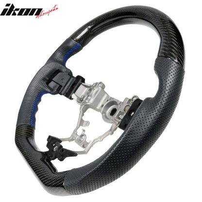 2015-2021 Subaru WRX STI Steering Wheel Matte CF + Perforated Leather