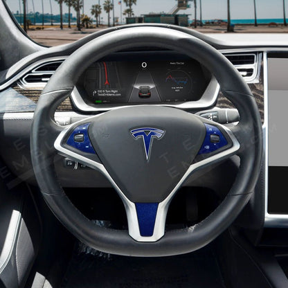 3M Deep Blue Metallic Tesla Steering Wheel Wrap | Model S