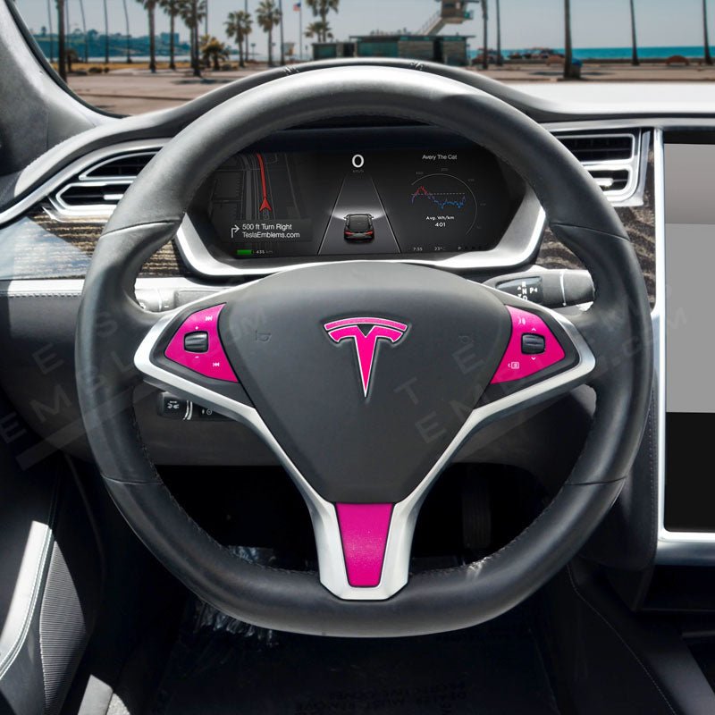 KPMF Momentum Pink Tesla Steering Wheel Wrap | Model S