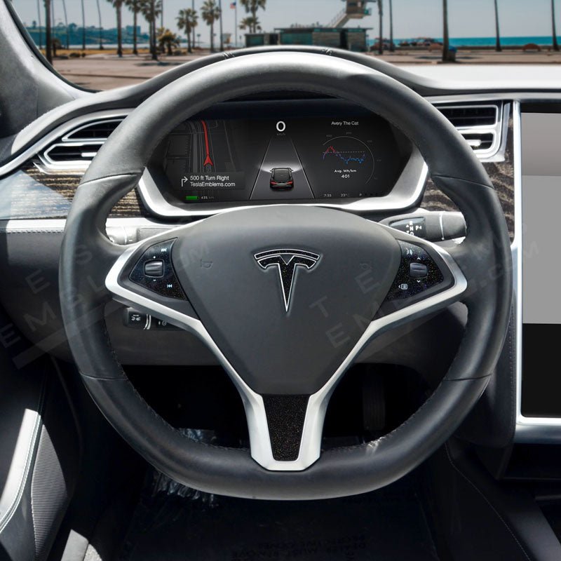 KPMF Morpheus Black Tesla Steering Wheel Wrap | Model X