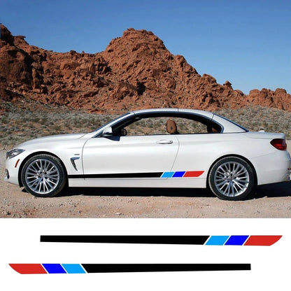 Side Stripe Decal DIY for BMW E46 / E60 / E90 / F30 / F10 | 2-Piece 78.7"x5.1" Vinyl
