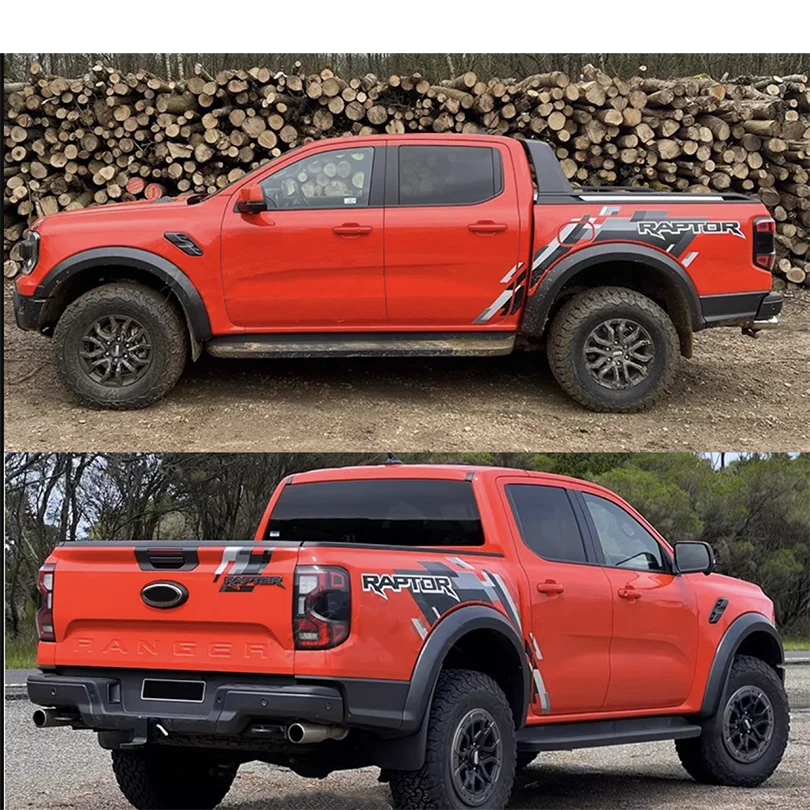 Blackout Bedside, Tailgate & Bumper Decal Kit for Ford Ranger (2022–2024) | Precut Vinyl Graphics