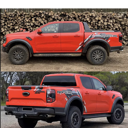 Blackout Bedside, Tailgate & Bumper Decal Kit for Ford Ranger (2022–2024) | Precut Vinyl Graphics