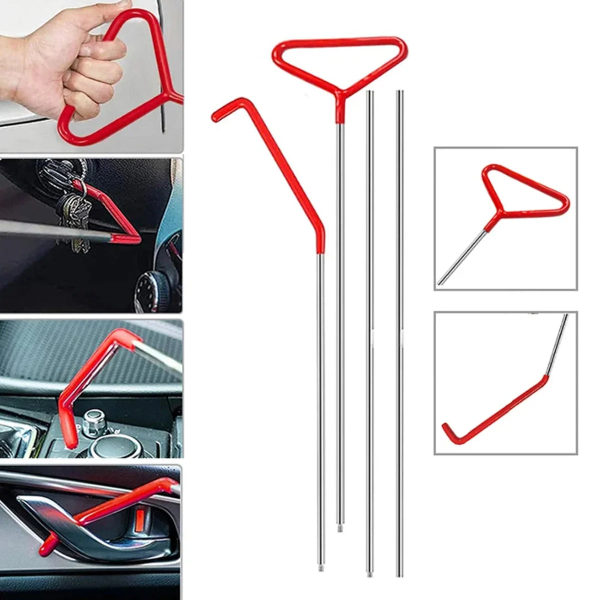 Car Door Tool Kit with Air Wedge Pump and Long Reach Grabber
