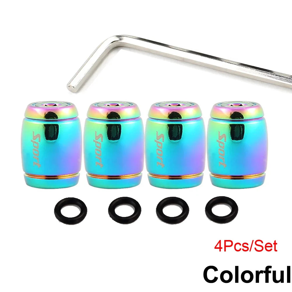 Anti Theft Tire Valve Caps with Rubber Seal | Universal Stem Covers for Car SUV Bike Truck Motorcycle