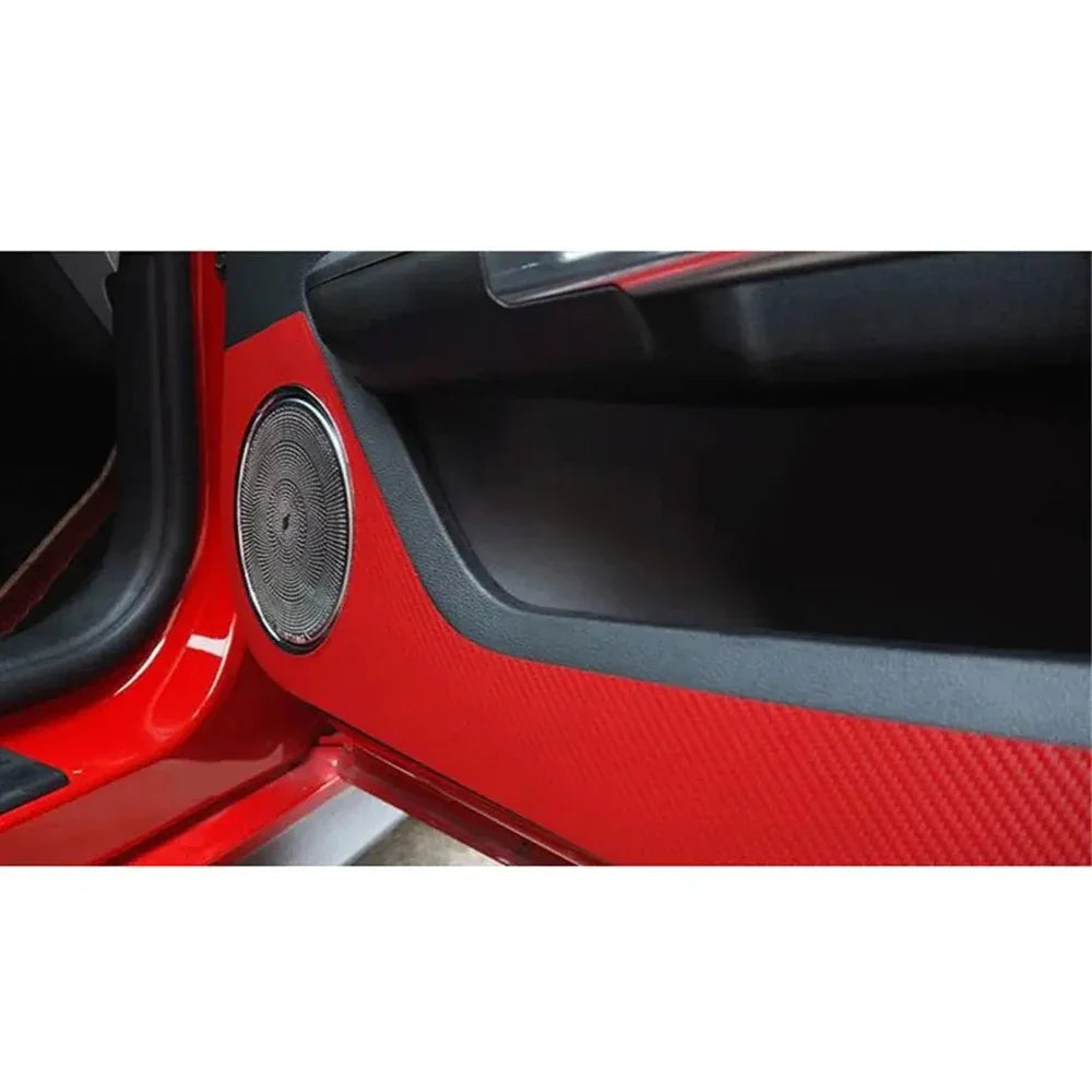 Carbon Fiber Door Anti-Kick Protection Sticker for Ford Mustang (2015-2021) | Sill Decal