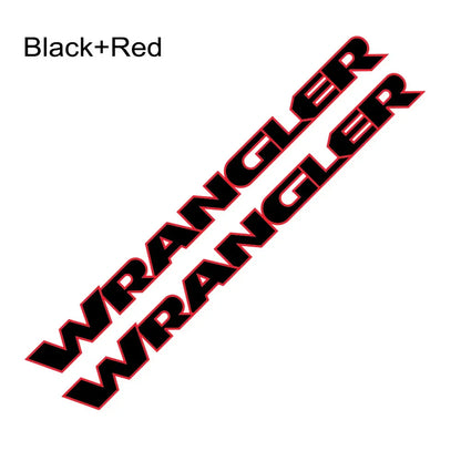 Jeep Wrangler Hood & Door Vinyl Decal – Engine Cover Bonnet Sticker | JK, JL, TJ, YJ, Unlimited, Sahara | 13 Colors