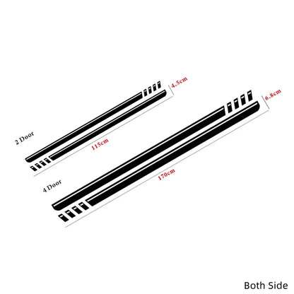 First Edition Carbon Fiber Door Side Stripe Decal for Ford Bronco 4-Door (2021–2025) | Vinyl Graphics Kit