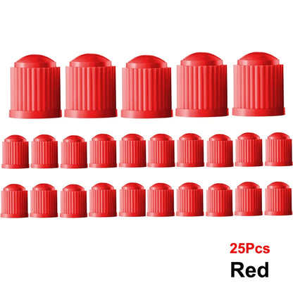 AUTCOAT Tire Stem Valve Caps | Universal Plastic Valve Covers for Cars, Trucks, Bikes