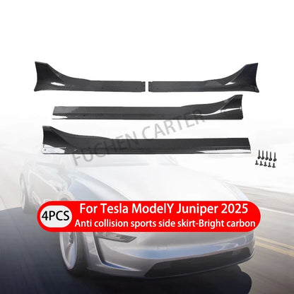 ABS Side Skirt Extension Body Kit for Tesla Model Y Juniper (2025) | Fast Aero Gloss Finish